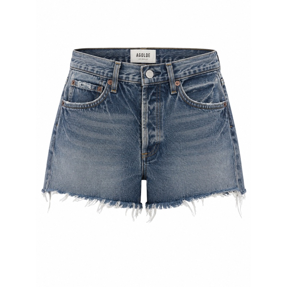NWT AGOLDE Parker Vintage Cut Off Denim Shorts Swapmeet Dark Size 28